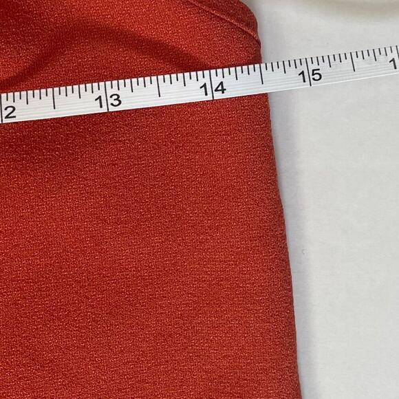 Burnt Orange Racerback Cami, Clasp Closure, High Neck, Double Spaghetti Strap, S - Picture 9 of 11